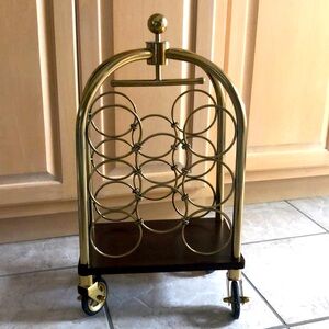 8 Bottle Wine Caddy Trolley